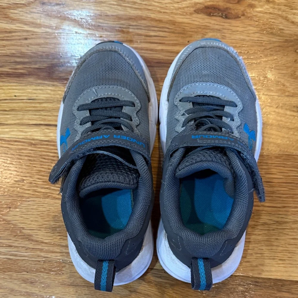 Under Armour Kids' Sneakers in Gray and Blue - Picture 4 of 6